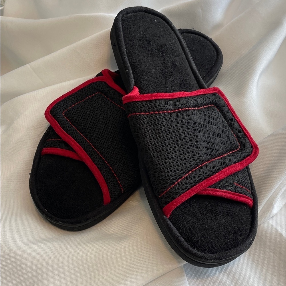 Dearfoams Gray Slide Slippers Men’s